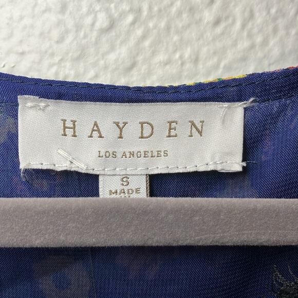 Hayden Bohemian V Neck Lace Studded Waist Floral 3/4 Dress Easter spring - Picture 4 of 5